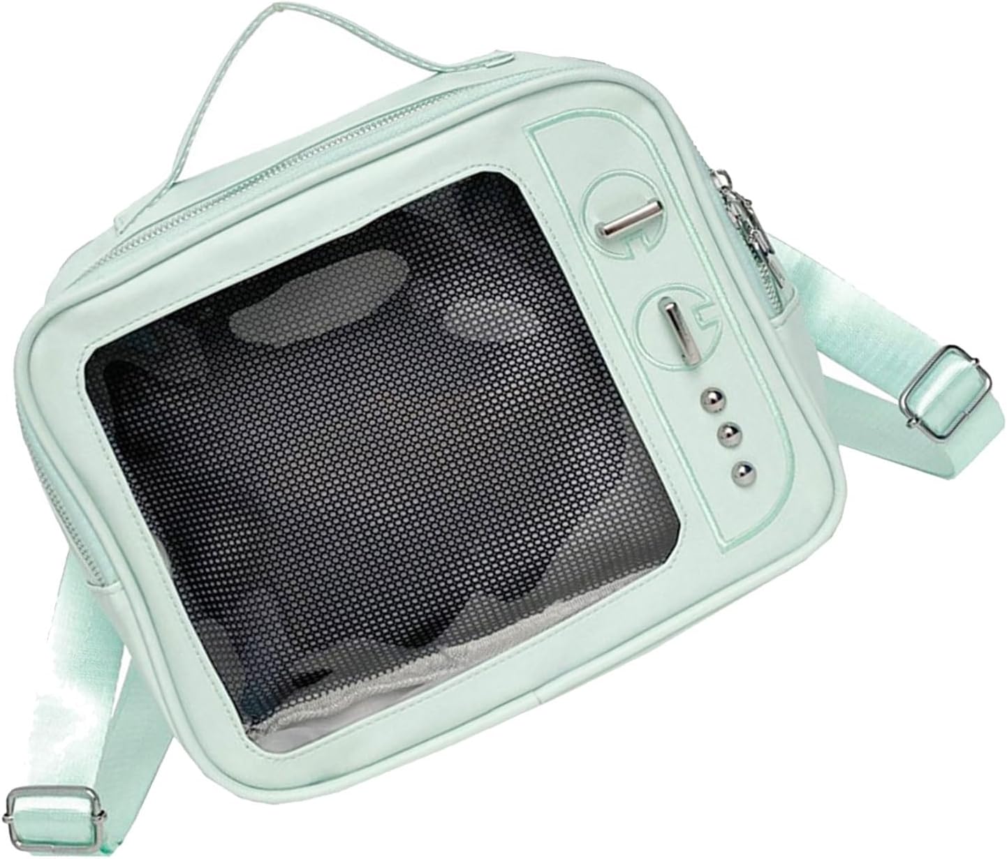 Retro Televisions Shoulder Bag Lovely Pin Display Backpack Aesthetic Crossbody Lovely Itabag Clear Messengers