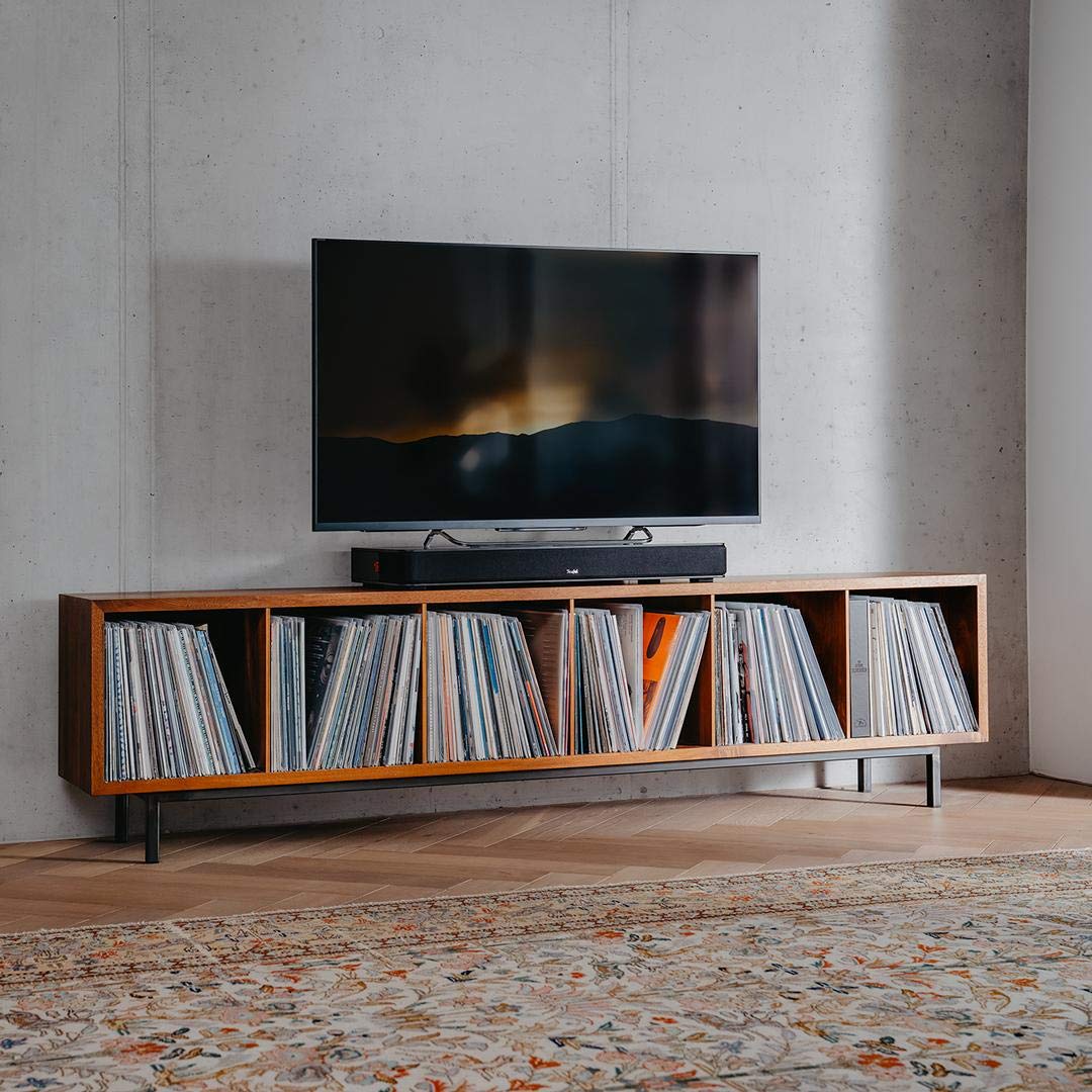 Teufel CINEDECK - Sounddeck Soundbar mit integriertem Subwoofer, 9 High-Performance-Töner, Dolby Audio, Dynamore, Bluetooth aptX, HDMI, für Musik, TV, Gaming Wiedergabe - Weiß