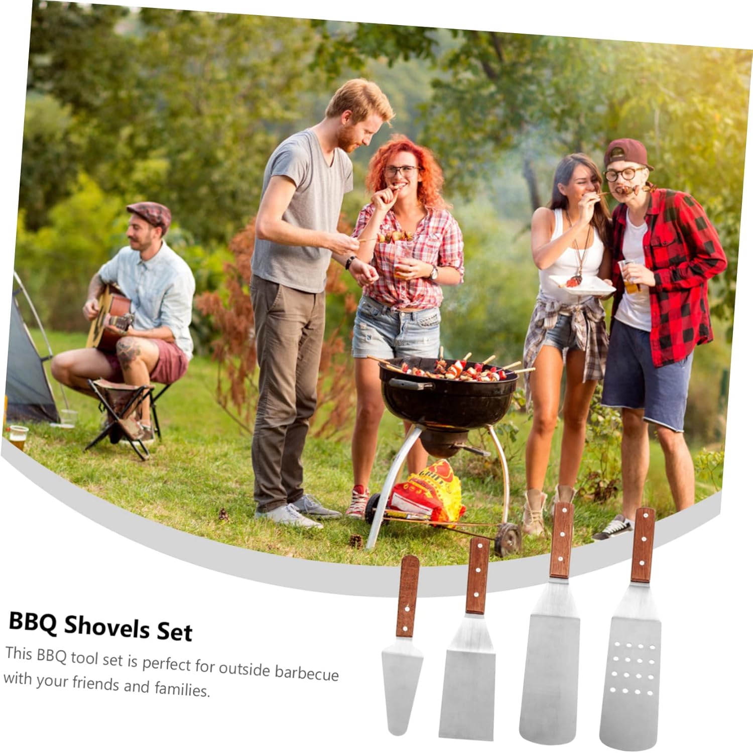 1set BBQ Set Grilling Tool Kit Stainless Steel Utensils for BBQ Multi-Purpose Barbecue Accessories Tool Set