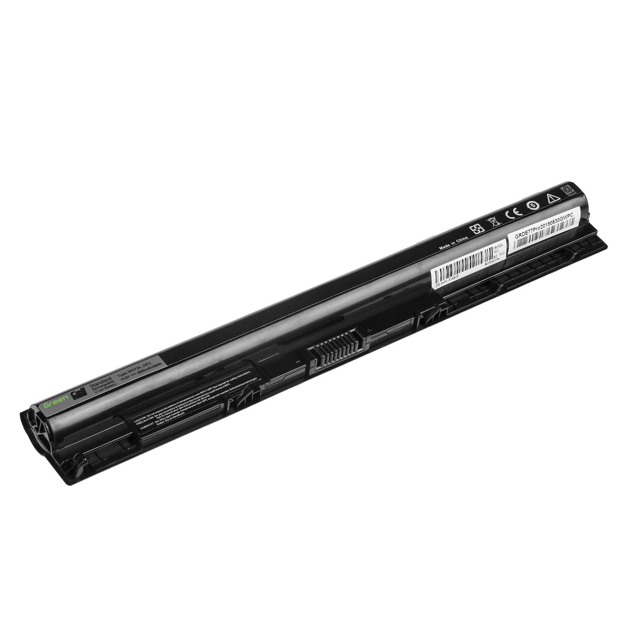 Green Cell PRO Bateria 453-BBBR GXVJ3 HD4J0 HD4JO K185W M5Y1K WKRJ2 do Dell Inspiron 15 3555 3558 5551 5552 5555 5558 5559 17 5755 5758 5759 Latitude 3470 3570 (2600 mAh, 14.4-14.8 V, Kolor Czarna)