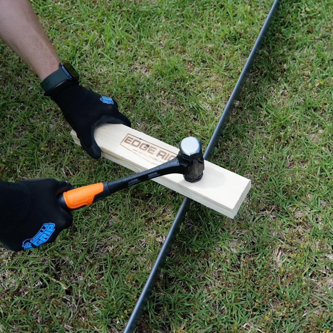 Edge Right Hammer Kit with 4 Pine Bump Blocks for Landscape Edging Installation