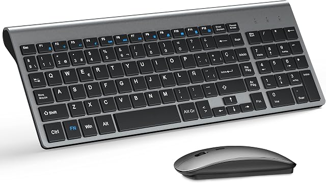TopMate Pack Teclado y Ratón Inalámbricos Ultra Delgado