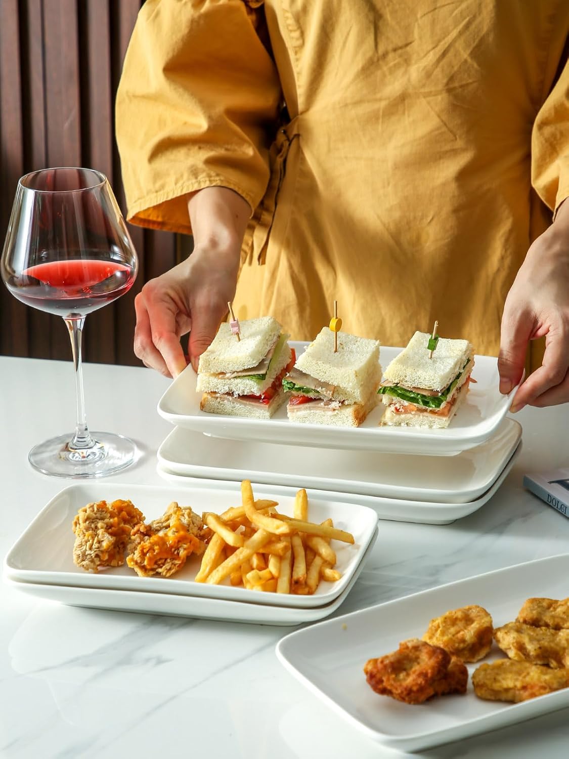 Juego de platos de cerámica de pulgadas para cocina, platos