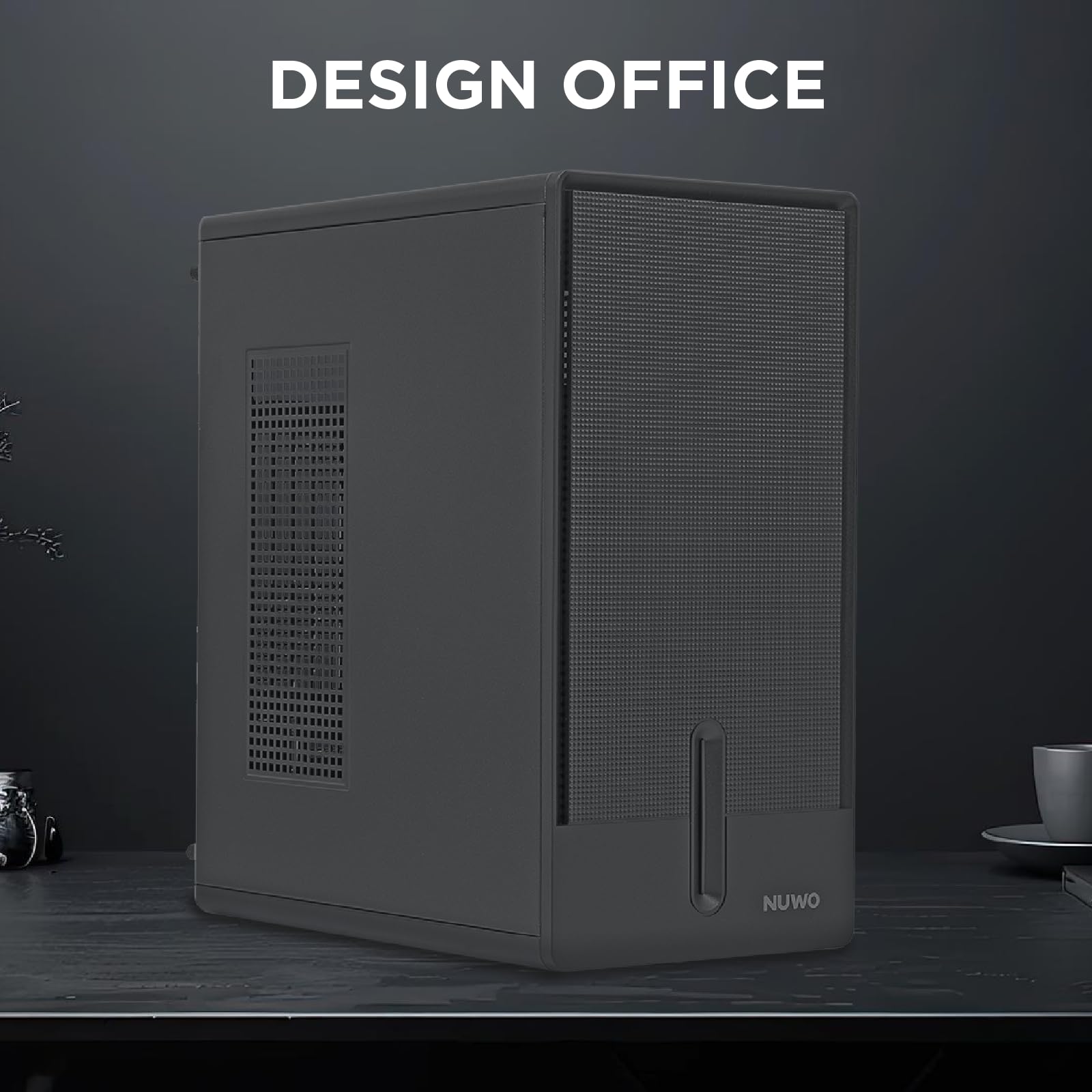 Nuwo Quartz QK200 Obudowa Micro-ATX bez zasilania, komputer PC kompaktowa mini wieża kompatybilna z MicroATX i Mini-ITX, USB 3.0, Type-C