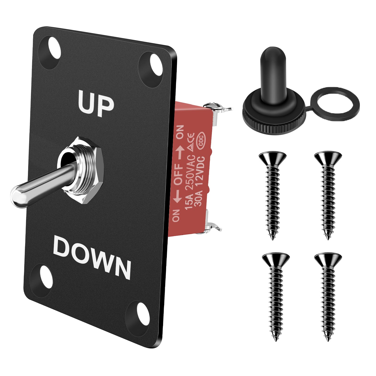 Snapklik.com : HOKAAER Heavy Duty Toggle Switch ON-Off-ON 12V DC 30A 3 ...
