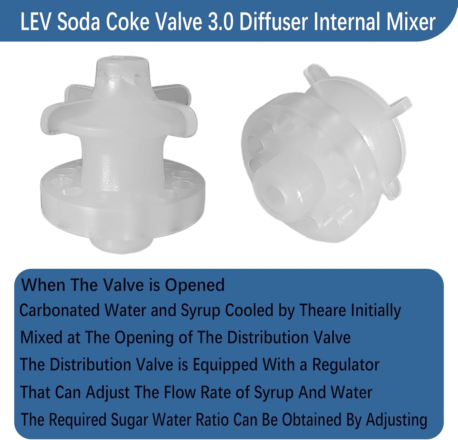 6Pcs LEV Soda Coke Valve 3.0 Diffuser Internal Mixer,For Cola Machine Replacement Repair Valve Assembly 28368 (6)