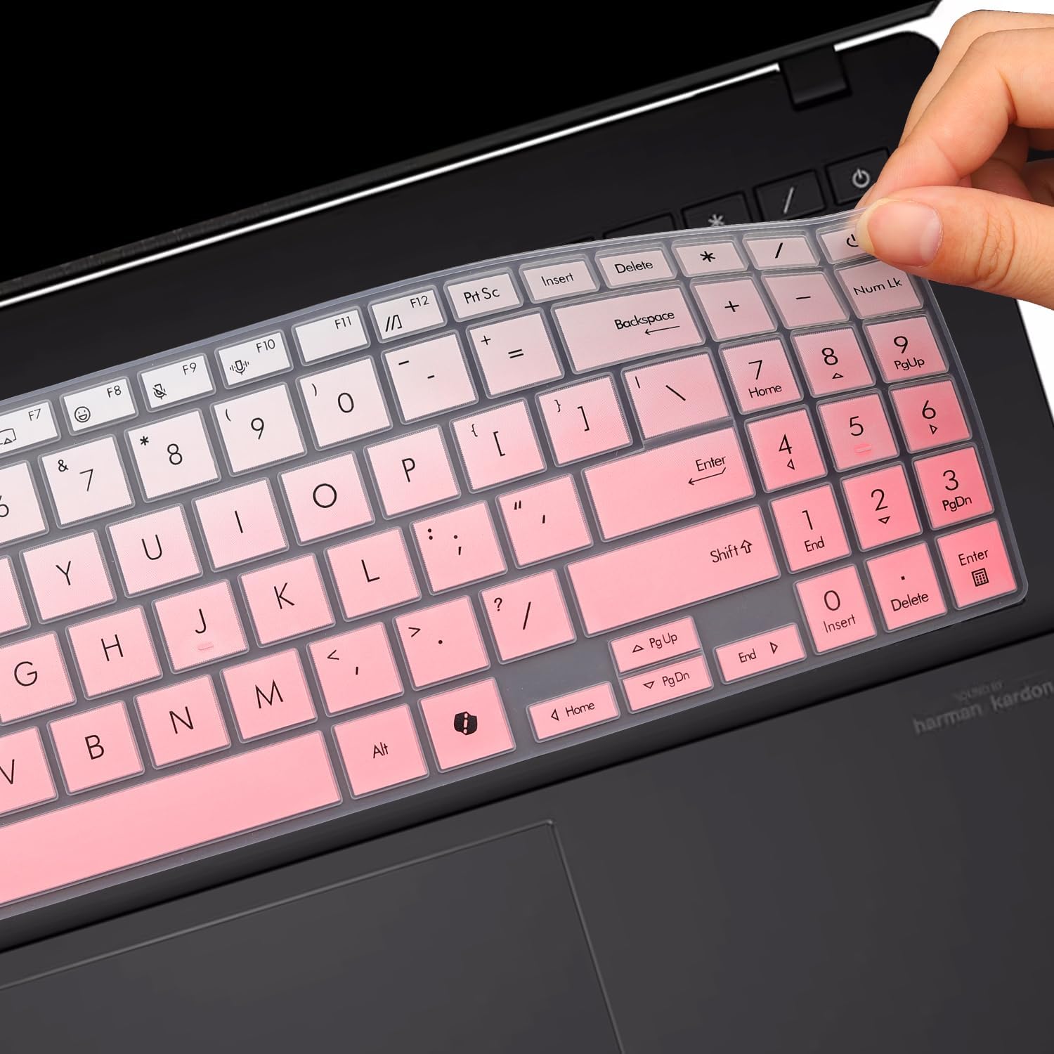 Keyboard Cover for 2025 2024 ASUS VivoBook 16 M1607 X1607QA M5606 S5606/VivoBook V16 V3607/Vivobook Flip 16 TP3607 TP3607SA 16", VivoBook 15 M5506 S5506 Q5507 S5507 S5507QA 15.6 inch Laptop -Opink OmbrePink image 5 of 7 B0F4CZXVKY