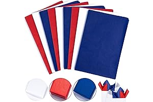 Whaline 120 Sheet 4th of July Red White Blue Tissue Paper, American Flag Colors