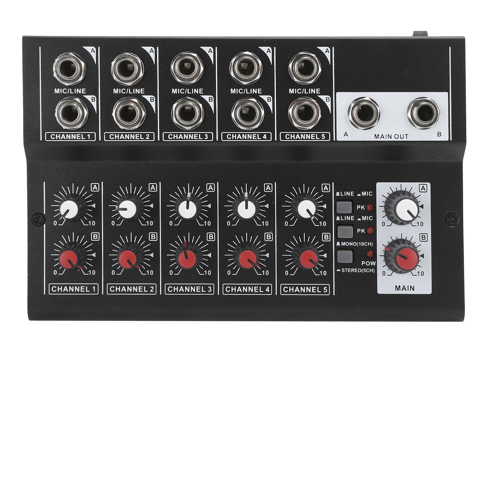 Mixer Portatile 10 , Console Amplificatore Stereo per Microfono, per Piccoli Studi, Home Karaoke e Mixaggio Professionale