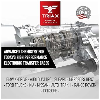 TRIAX DTF-1 Professional Transfer Case Fluid Full Synthetic, Lifetime Fill, All Season Down to -60 F, Compatible with BMW Xdrive, Audi/VW Quattro, Range Rover, Ford, Porsche & Many AWD (1 Quart)