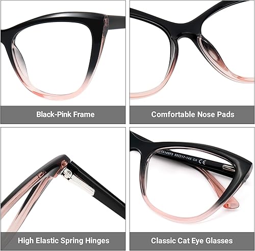 Miniatura 3 de Zeelool Elegantes TR90 - Gafas de gran tamaño con bloqueo de luz azul ojo de gato para computadora y juegos para mujer, Shelby OT414973