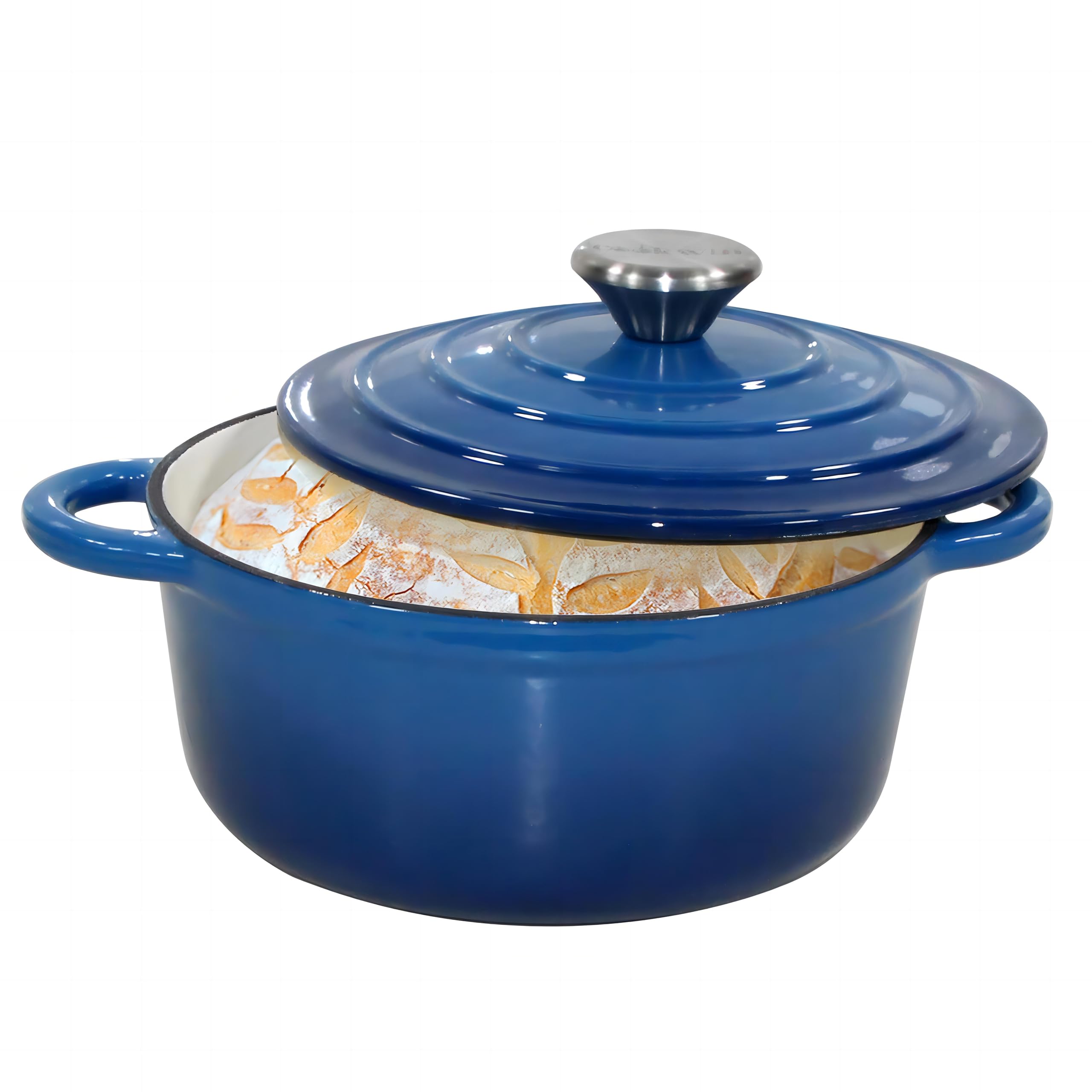 Amazon.co.jp: ふた付きエナメルダッチオーブンポット、2.1クォート