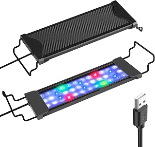 水槽ライト アクアリウムライト 5色 LED 魚ライト 水槽用 熱帯魚観賞 30~50CM対応 水草育成 長寿命 照明 7.5W 省エネ 3段階調光