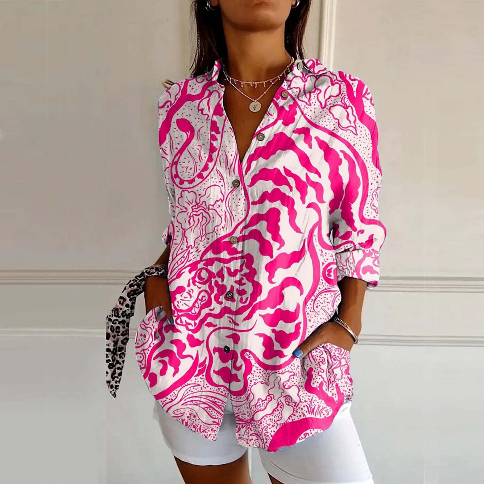 Camicie da donna in lino con bottoni 2026 alla moda risvolto vestibilità ampia manica lunga lino cotone oversize camicette estive grafica spiaggia garza tuniche fidanzato colletto primavera casual