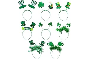 8Pcs St. Patrick's Day Irish Headbands for Women
