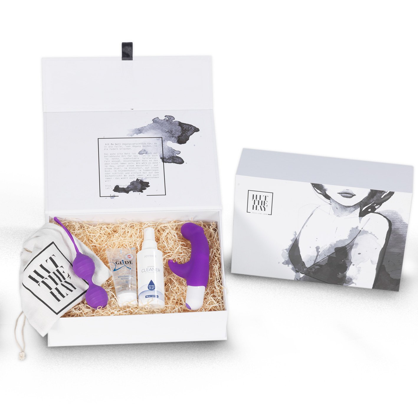 'Hit The Hay – Sextoy Set di "Me, Myself & i – Die Love Toy Box per voi | stoys vibratore | stoys Amore sfere | Just Glide Water | con contenitore | U.V.M.