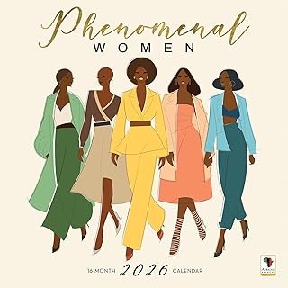 African American Expressions 2026 Wall Calendars - Monthly Calendars Celebrating Black Culture & History - 12x12 Hanging Calendar - 16 Months (Phenomenal Women)