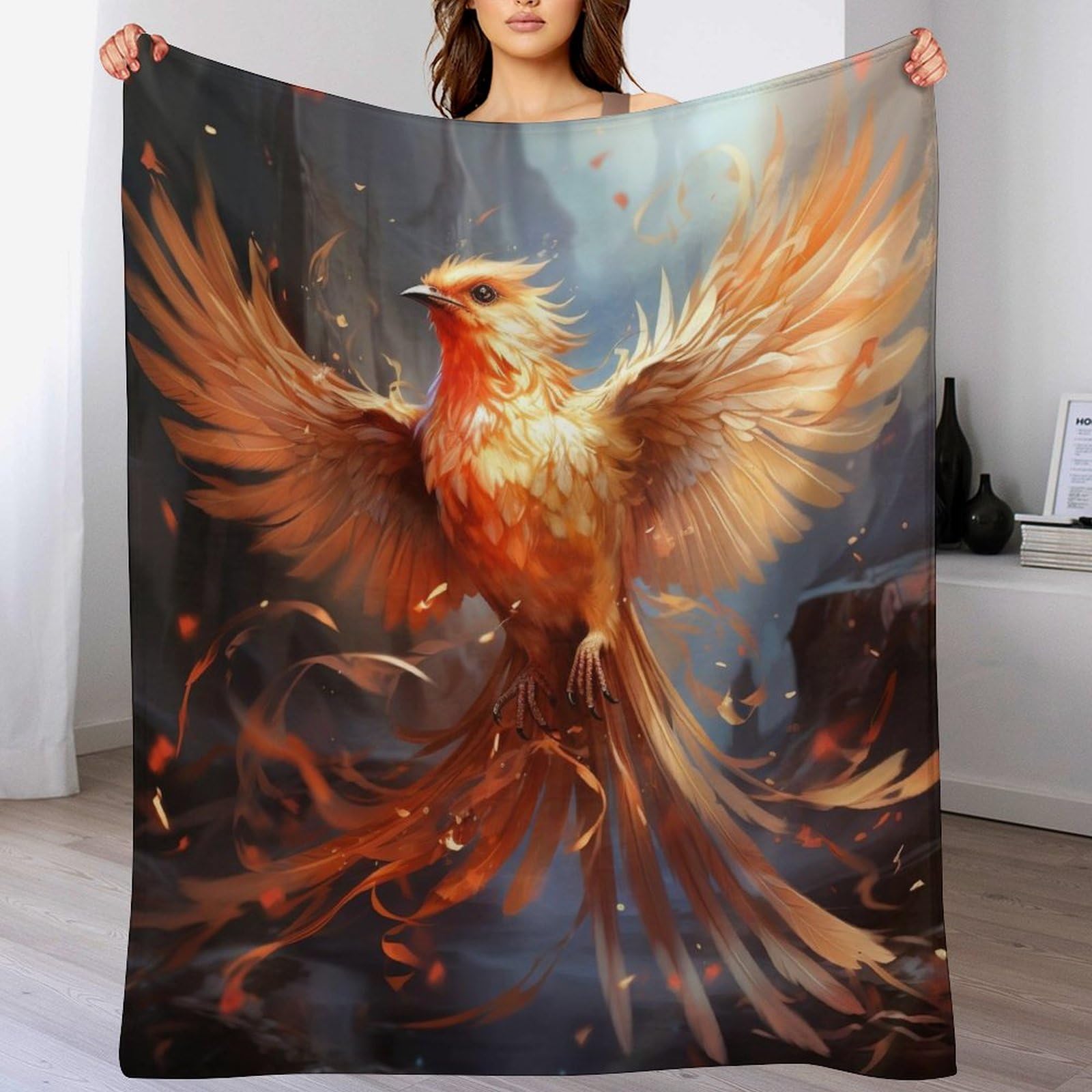 Couverture Polaire oiseauie 150x200cm pour Lit et Canapé