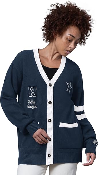Starter Womens NFL Back Shot Button-Up Cardigan