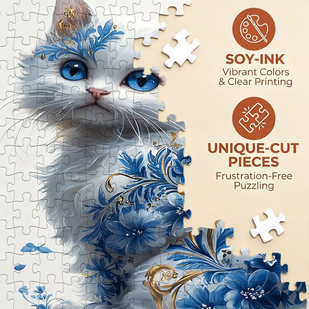 SchöNe Katze Puzzle 2000 Teile, Klassische Puzzles, Geschicklichkeitsspiel Puzzle für Erwachsene, Puzzlespiele für Die Ganze Familie, Mit Schöner Verpackung, Dekoration Puzzles DX0YL3-684