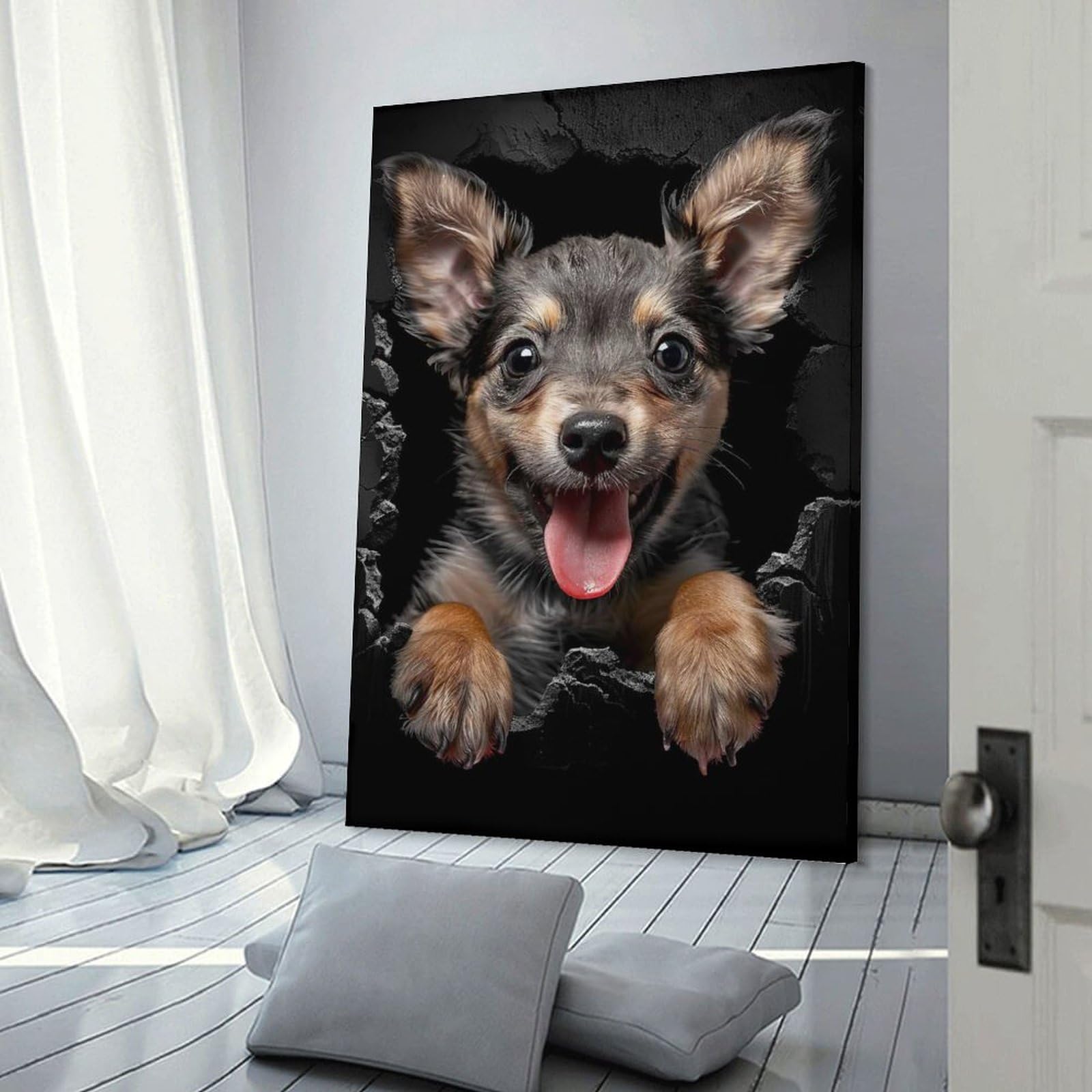 Junmoney Wall Picture Print Swedish Vallhund, 20x30inch(50x75cm), for Entrance Walls, Hall Decor Or Foyers, A Neat Decor Update for Hallways