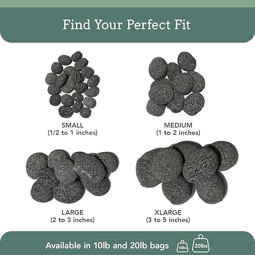 Miniatura 8 de Roca de lava. Piedras de lava natural de 2 a 3 pulgadas - 20 libras. Para hogueras de gas al aire libre y para aplicaciones decorativas de paisajismo