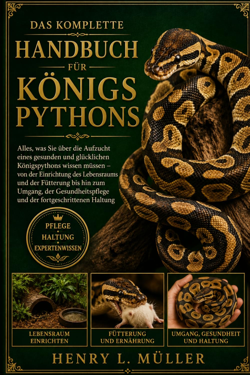 DAS KOMPLETTE HANDBUCH FÜR KÖNIGSPYTHONS: Alles, was Sie über die Aufzucht eines gesunden und glücklichen Königspythons wissen müssen – von der ... der Gesundheitspflege und der fortgeschritten