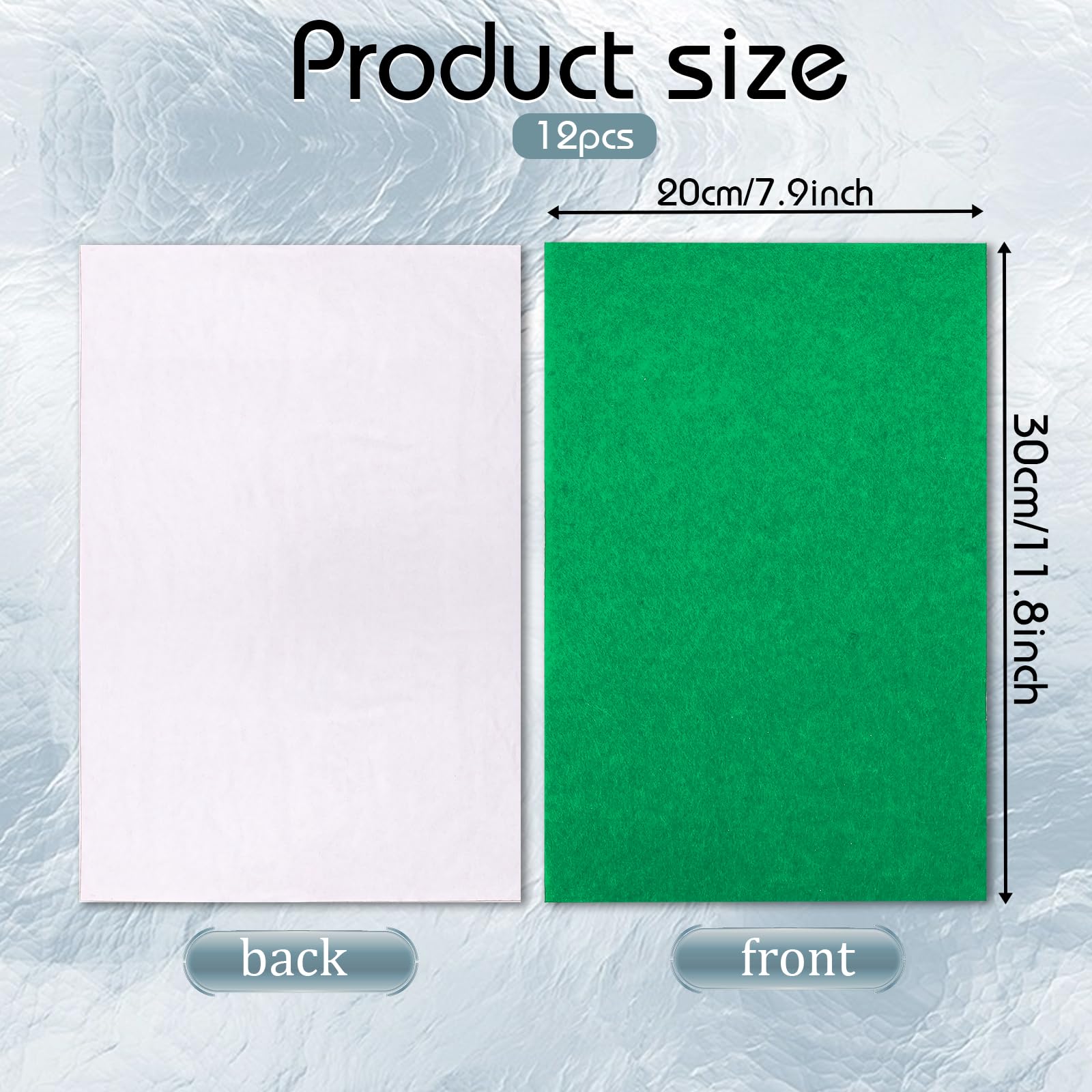 YaoHui 3 Fogli Feltro Autoadesivo A4 Verde - Spessore 1mm, 21x30cm Per Fai Da Te E Rivestimenti
