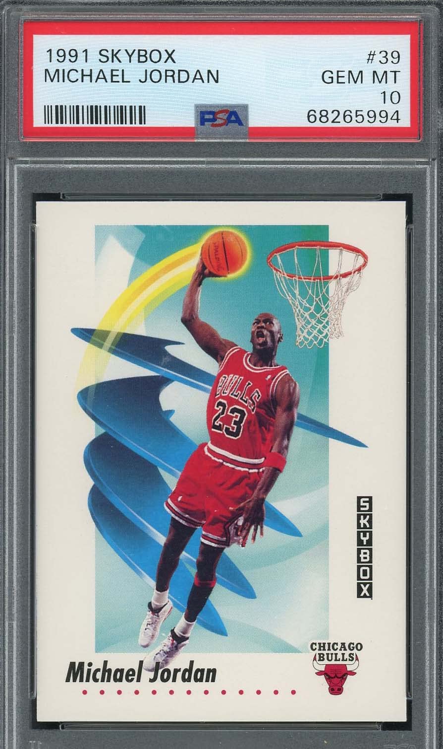 Amazon.com: Michael Jordan 1991 Skybox Basketball Card #39 Graded  