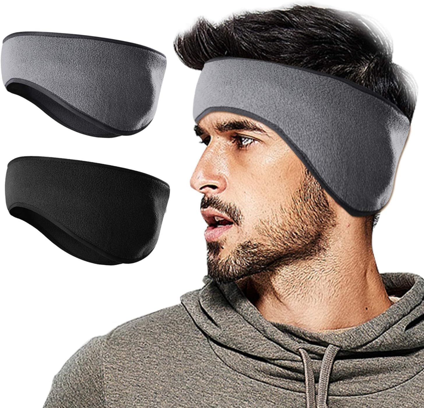 Winter Earmuffs For Men & Women, Fleece Ear Warmers Ear Muff Pack Of 2 Ear Warmer Headband-image-47