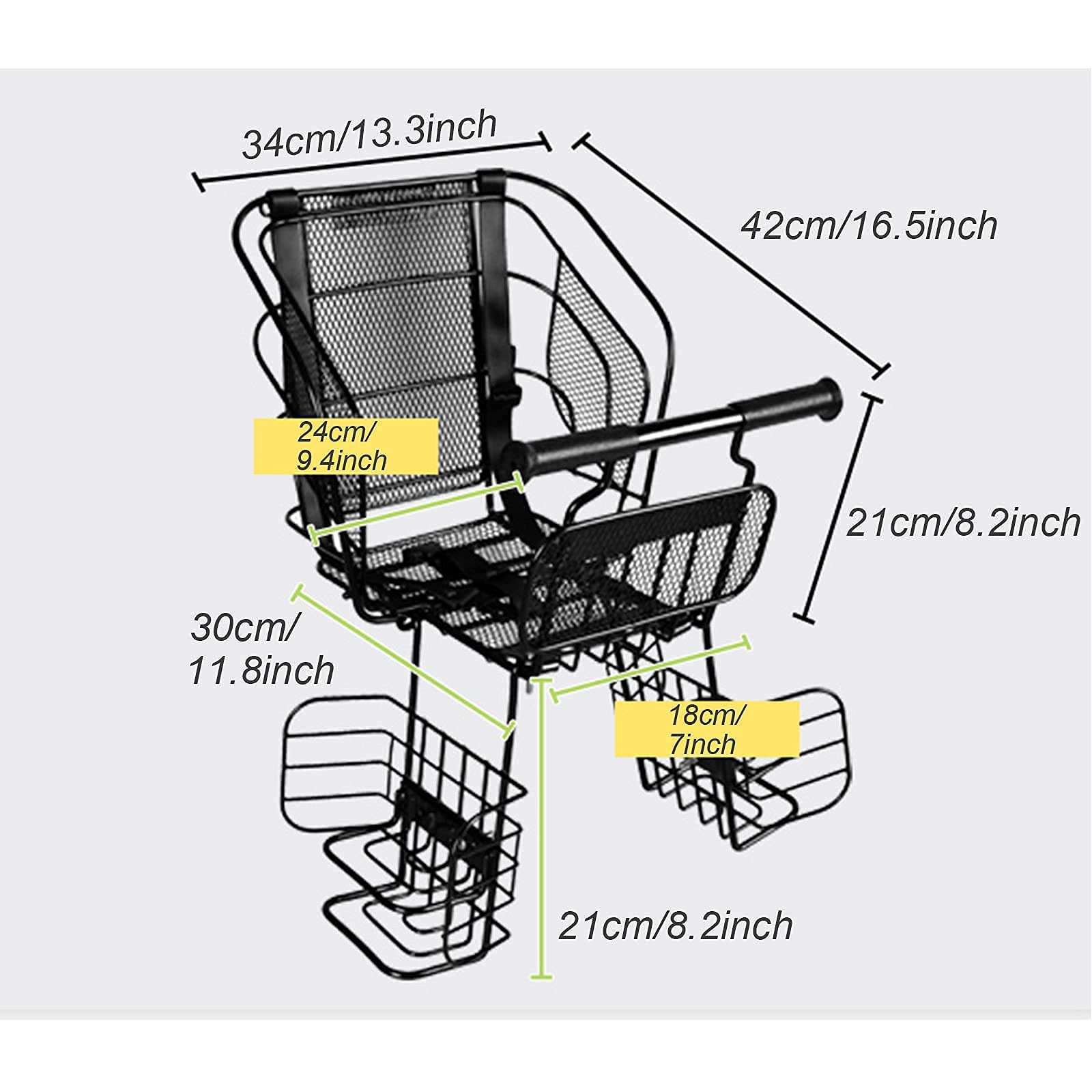 Amazon.co.jp: 子供用自転車後部座席、40Kg耐荷重、分解が簡単な