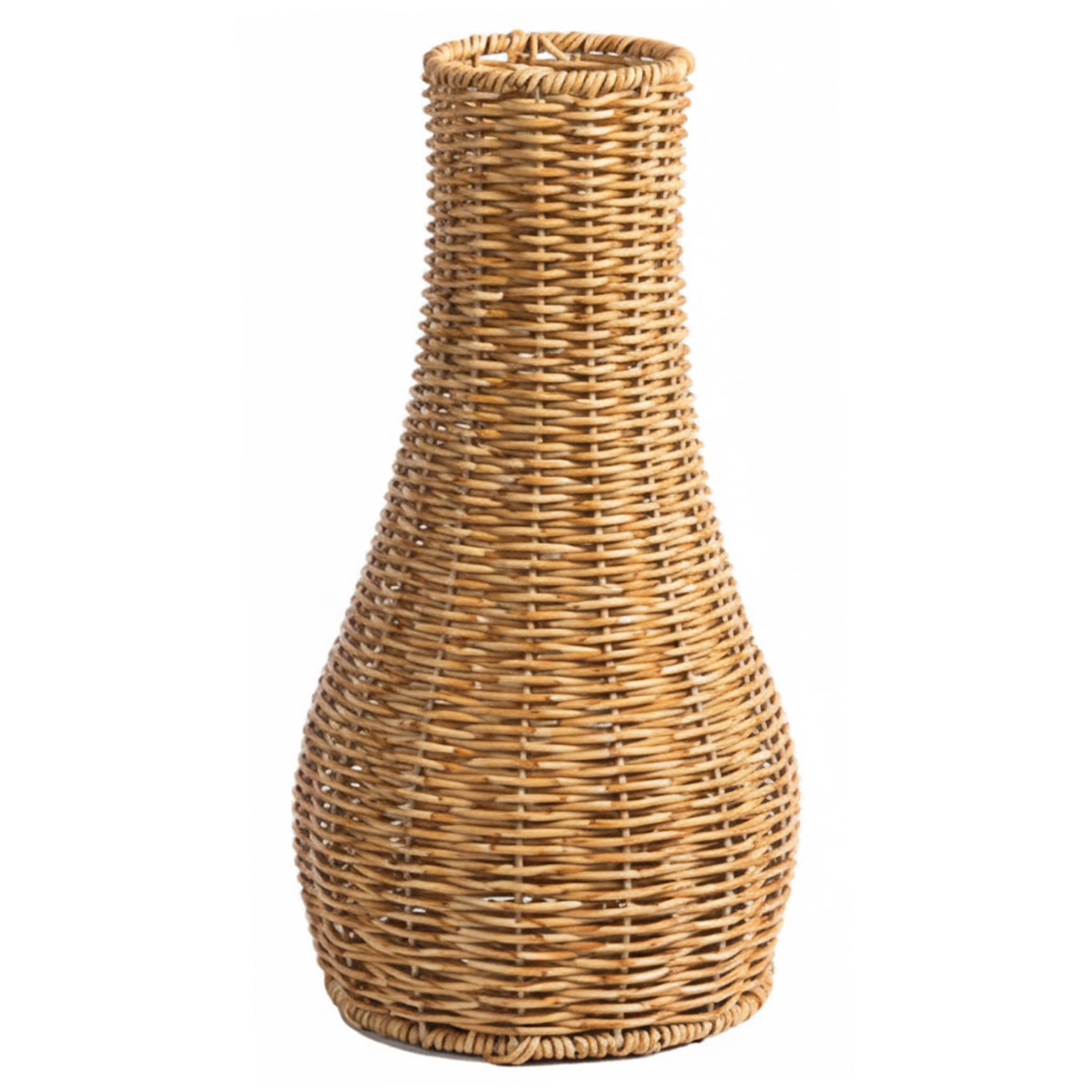 Grsrkep Wicker Vase, Hand Woven Rattan Vase for Home Decor, Rustic Basket Vases for Table Centerpiece, Dried Flowers, 14 inch