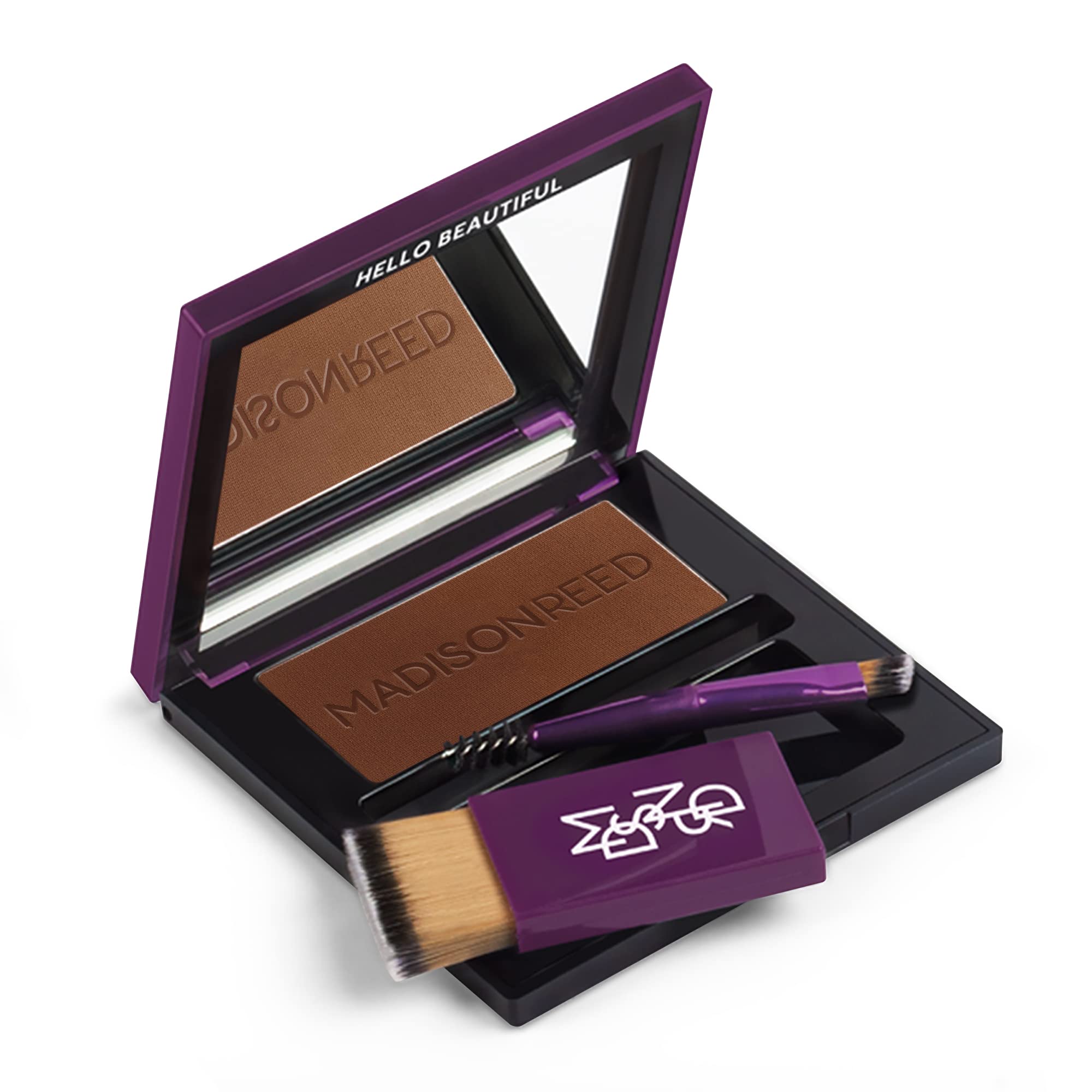 Madison Reed (Sienna) - Root Touch Up + Brow Filler, Sienna Auburn Red, Instant Grey Coverage, Fills in Brows & Thinning Hairlines, Temporary Concealing Powder, 3.84ml (60 uses)