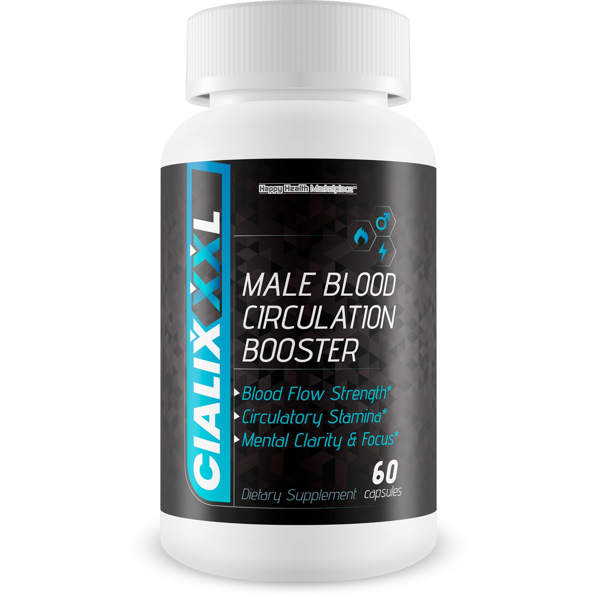 Cialix XXL - Our Best Advanced Blood Flow Supplement For Men - Alpha Male Circulation Supplements - Male Circulation And Vein Support Vitamins - Alpha Boost Max Blood Flow Booster For Vital Bp Support
