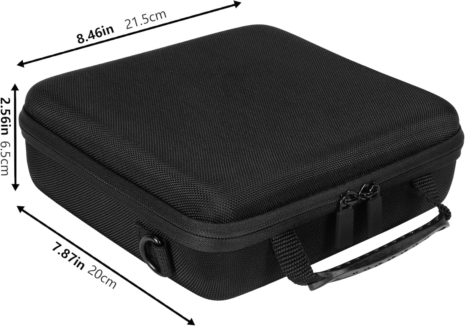 co2CREA Solidny etui do przechowywania podróżnego dla stabilizatora gimbalu DJI OSMO Mobile 6 na smartfona 3-osiowego, etui ochronne kompatybilne z lampą wypełniającą DJI OM Phone Clamp, Czarny