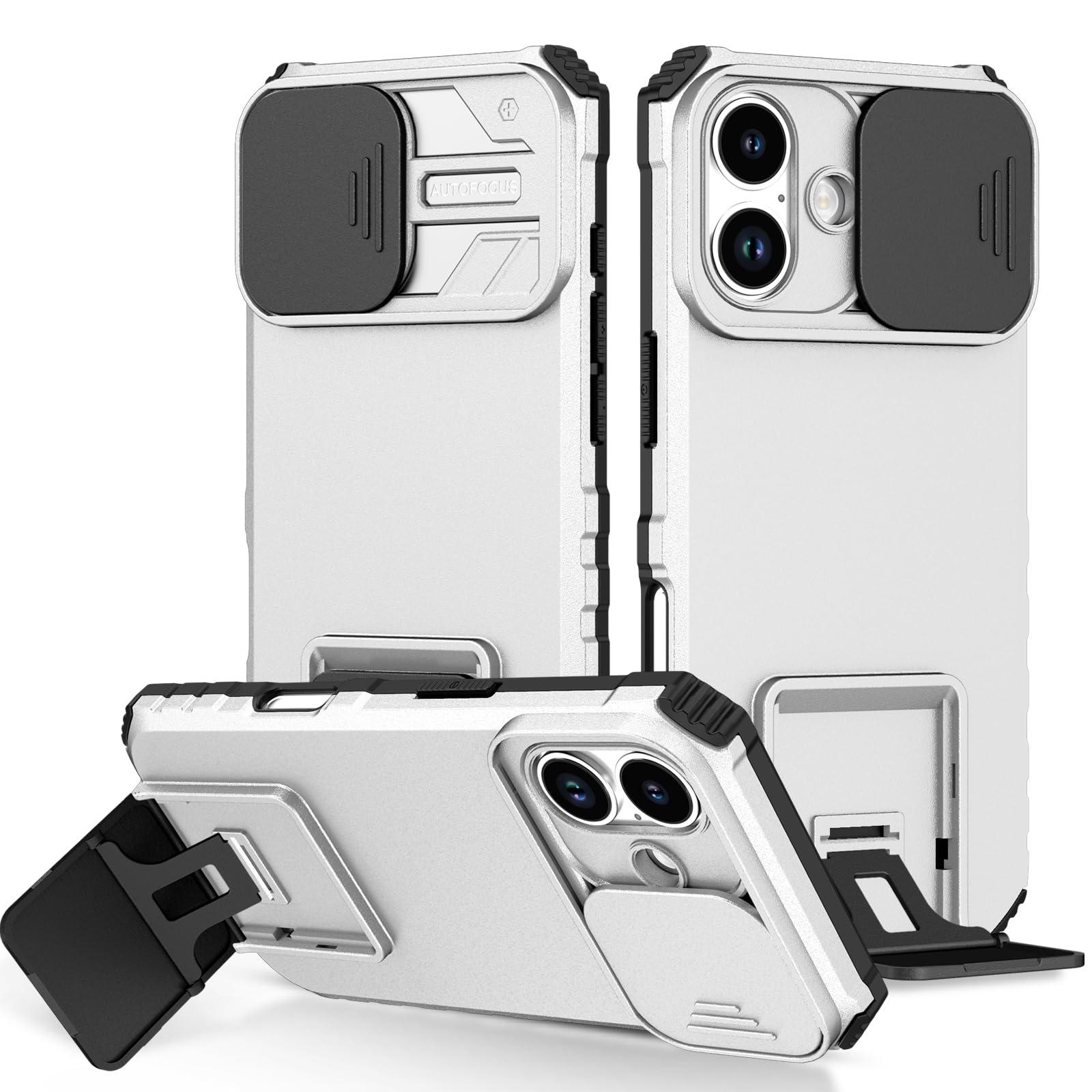 Etui do Apple iPhone 17 wymiarowy uchwyt etui na telefon, etui na telefon komórkowy, odporne na uderzenia etui wojskowe, białe