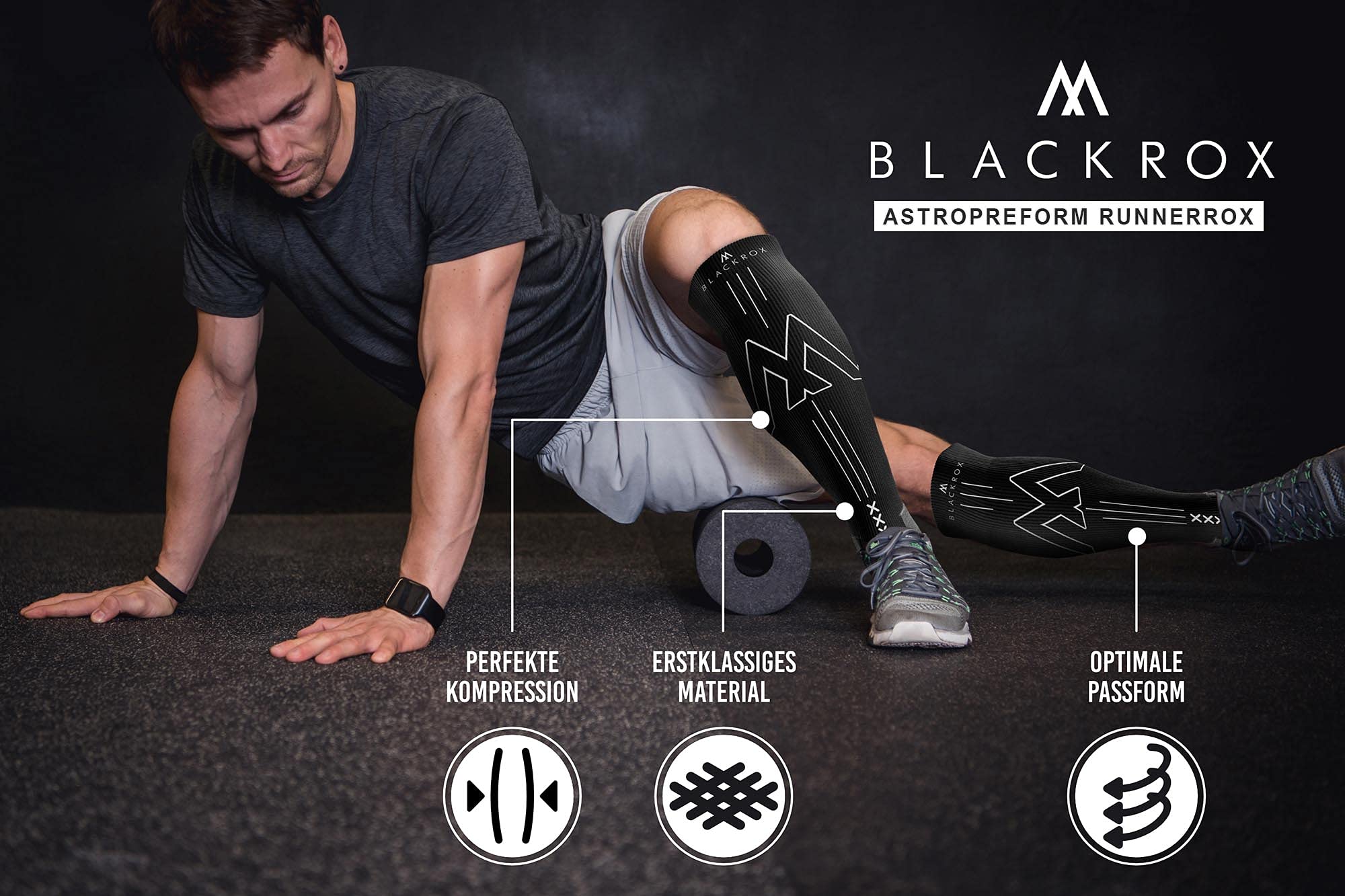 BLACKROX Calcetines de compresión deportivos, astropreforma, calcetines de compresión, calcetines de compresión deportivos, calcetines para correr, fútbol, mujeres, hombres