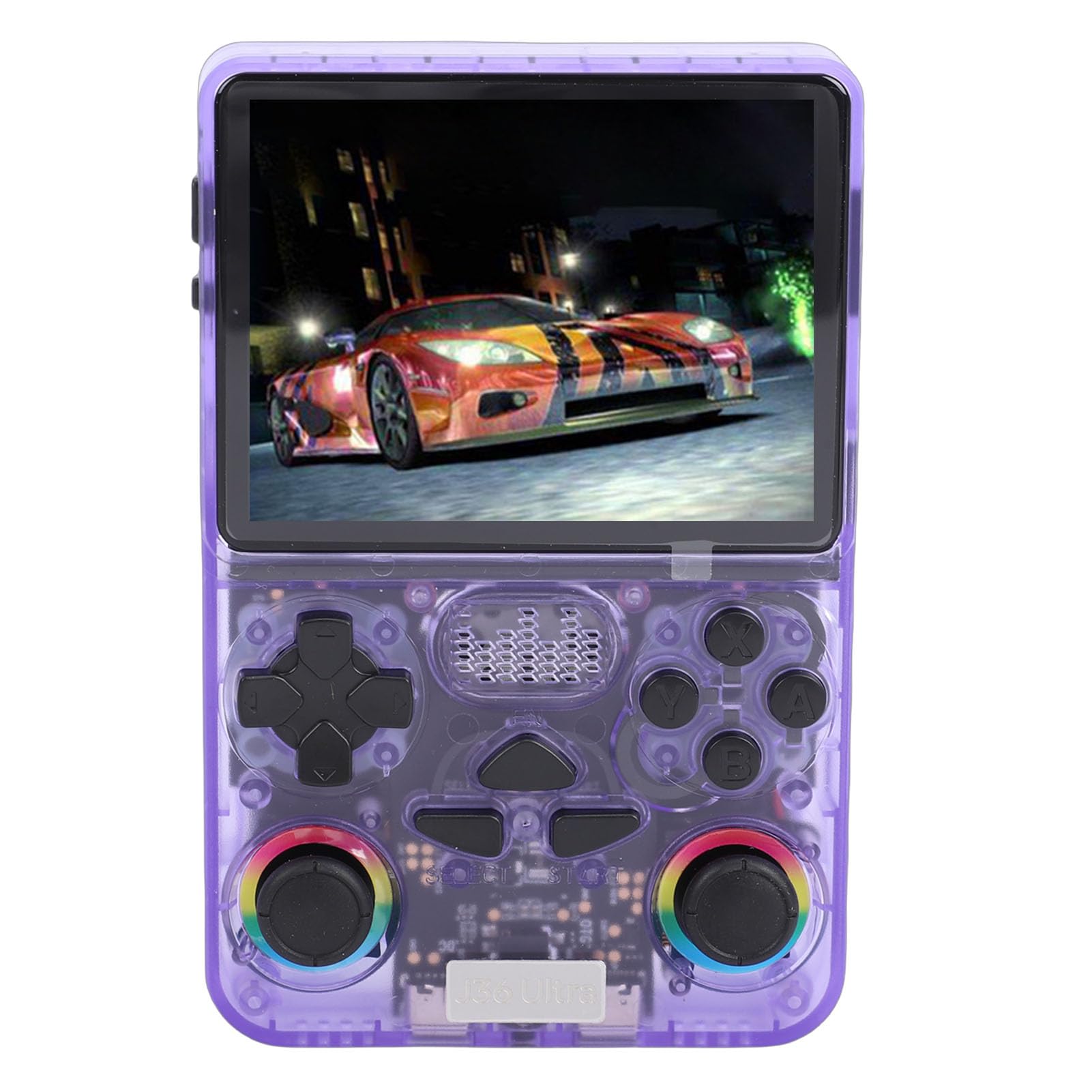 Console per Videogiochi retrò, Spazio di Archiviazione da 64 GB, Batteria a Lunga Durata, Schermo da 4 Pollici, Adatto a Tutte le età, Octa Core, 5.1, Gioco per Doppio Giocatore (Viola)