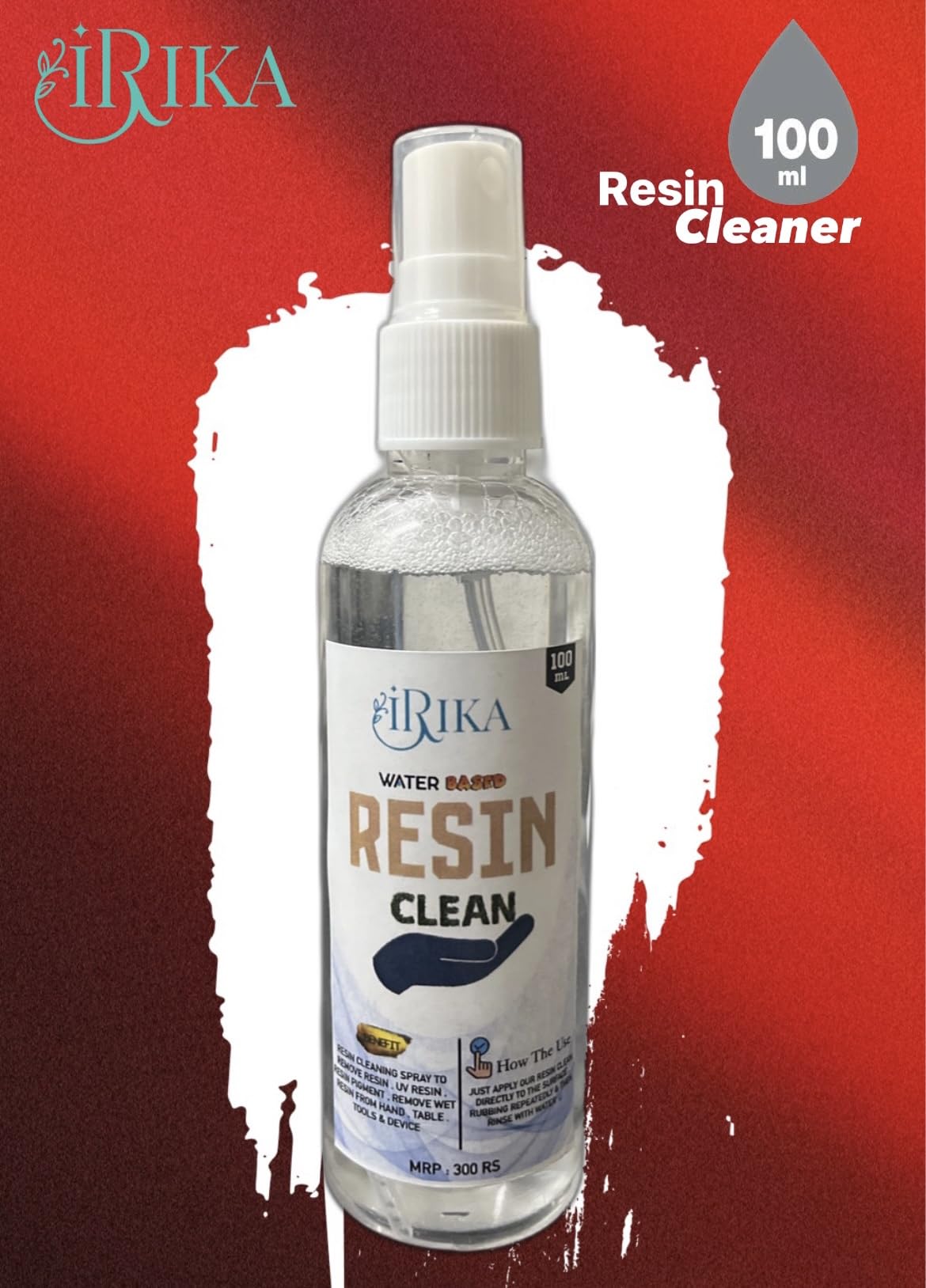 irika Resin Cleaner – Safe & Effective Cleaning for Hands – Perfect for Art & Craft Resin Projects/NON TOXIC/WATER BASED CLEANER (RESIN CLEANER, 100ML) - Image 2 thumbnail