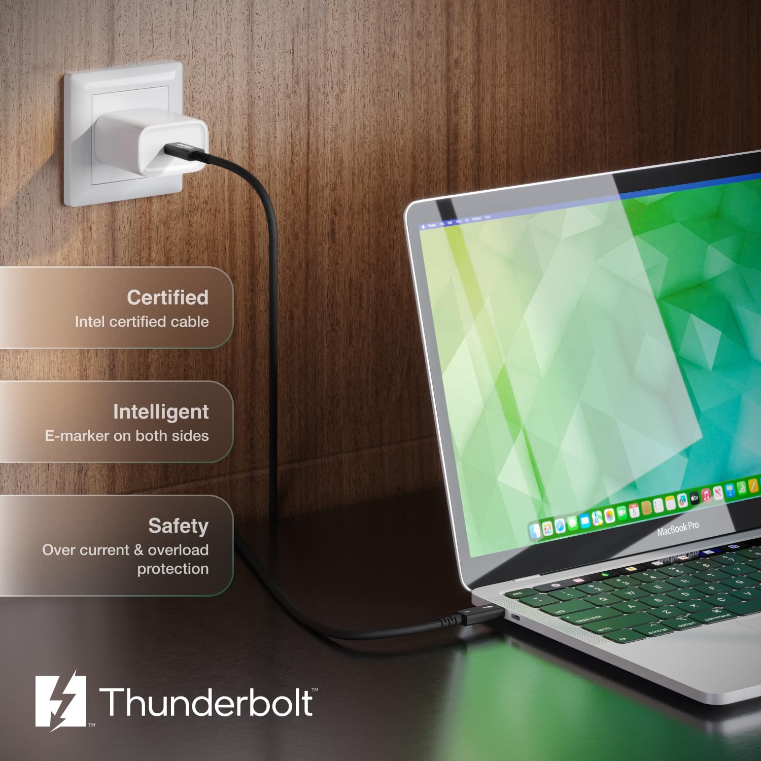 CalDigit Cavo Thunderbolt 5 (USB‑C) Pro (0,5 m intrecciato)
