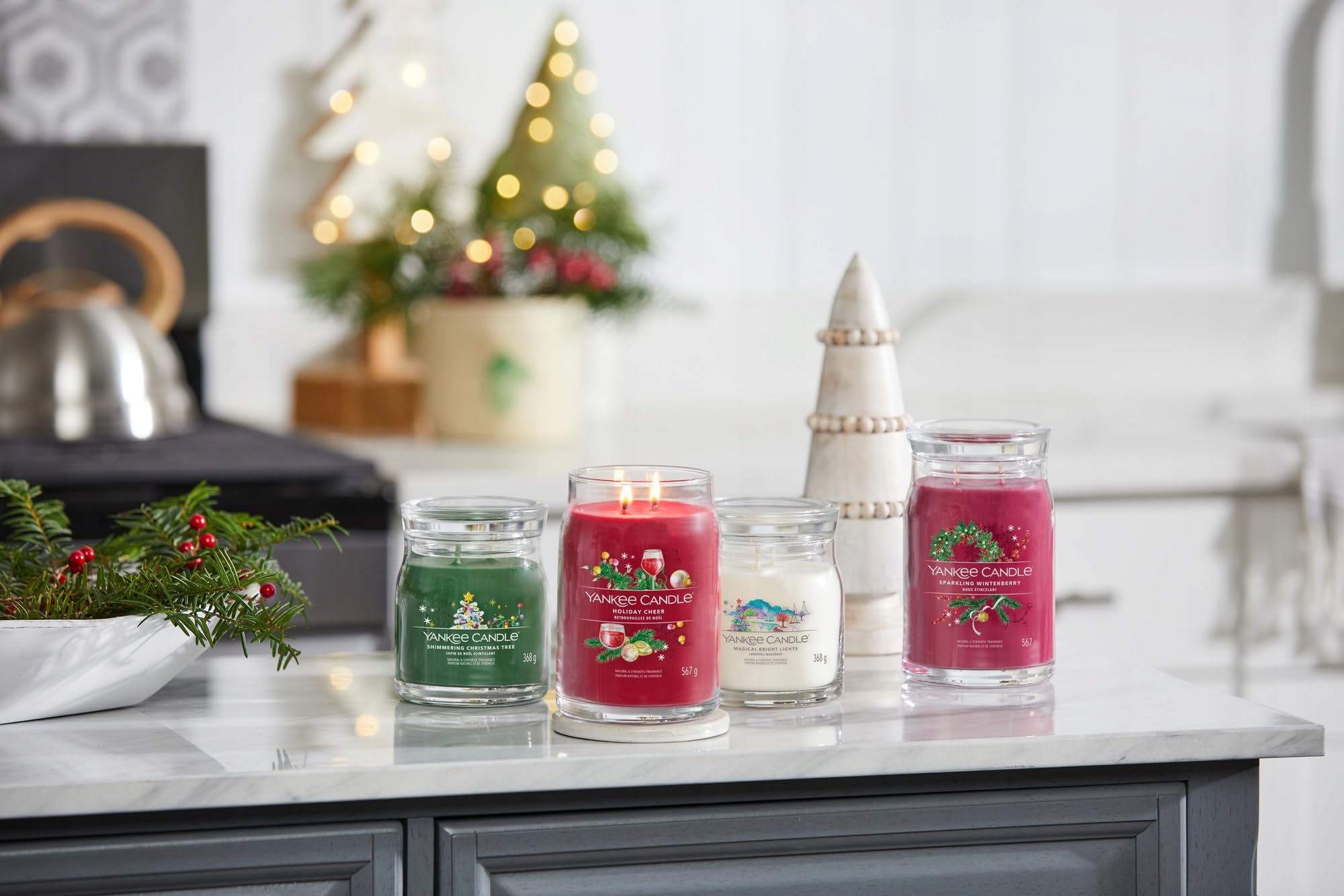 CANDELA GIARA MEDIA WHITE SPRUCE & GRAPEFRUIT YANKEE CANDLE
