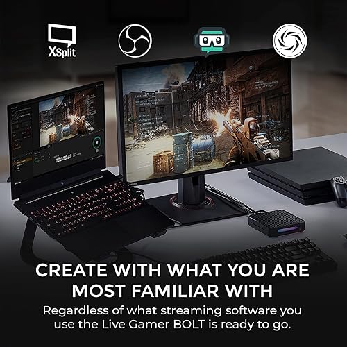 Miniatura 6 de AVerMedia Live Gamer Bolt: Tarjeta de captura externa Thunderbolt 3, transmisión y grabación en 4K60 HDR10, compatible con Win 11 y MacOS 10.15, no