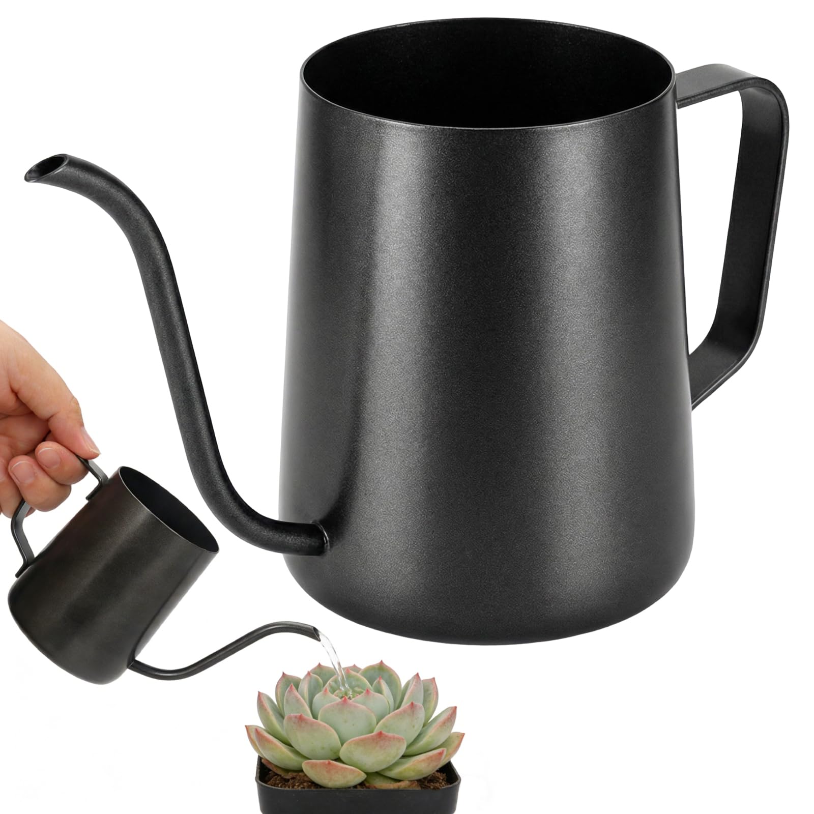 350ML Plant Watering Can, Stainless Steel Outdoor Indoor Watering Can for Garden Plants Potted Planters Hanging Plants
