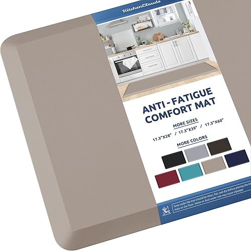 Miniatura 251 de KitchenClouds - Tapete antifatiga acolchado para cocina, impermeable, antideslizante, cómodo, para escritorio de pie, fregadero y oficina, 17.3 x 39