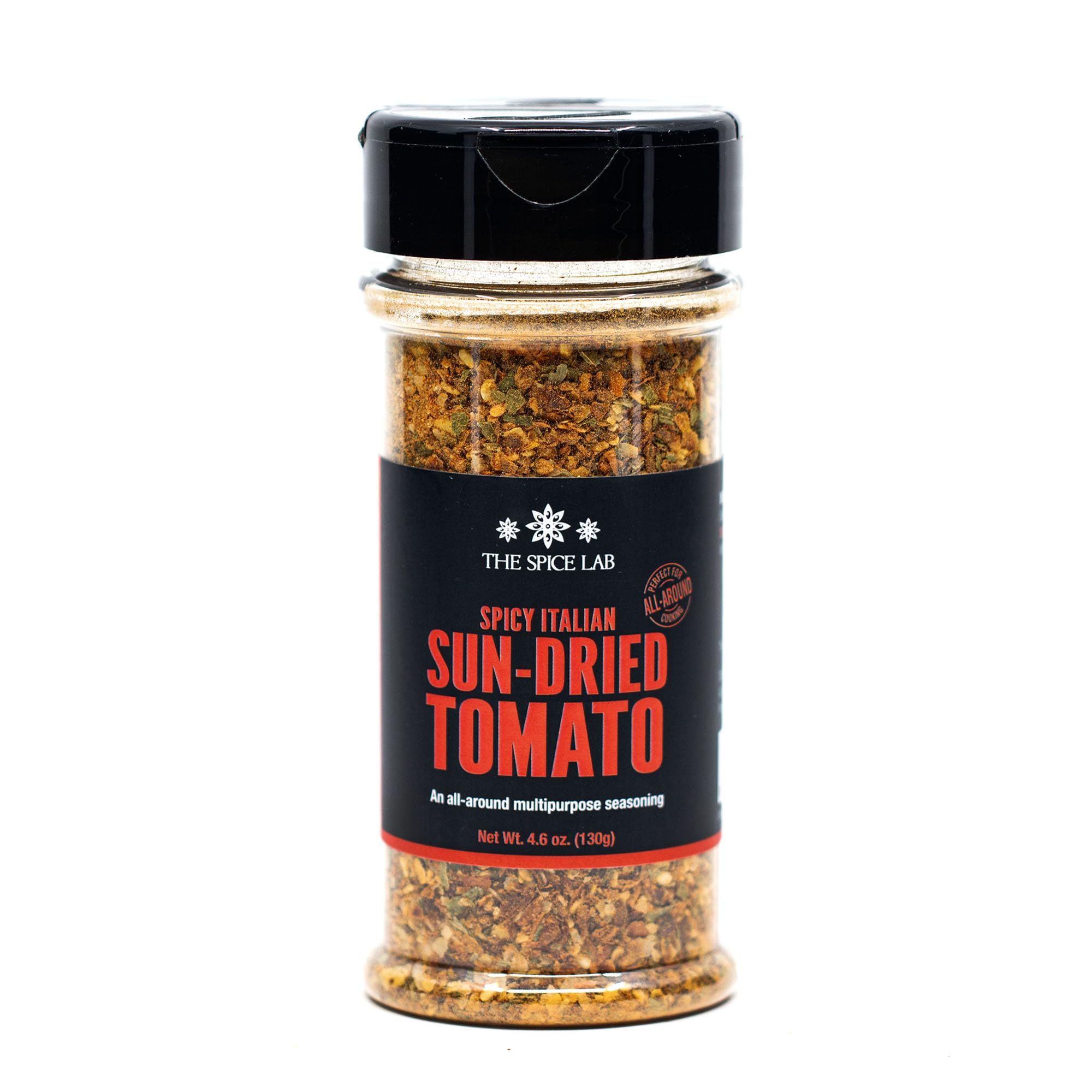The Spice Lab - Spicy Sun Dried Tomato Italian Seasoning Blend (No Fillers, Clean Label, All Natural) Kosher - Spice Shaker Jar - 4.6 oz - Excellent for Pasta Sauce or Pizza Seasoning - Gluten Free