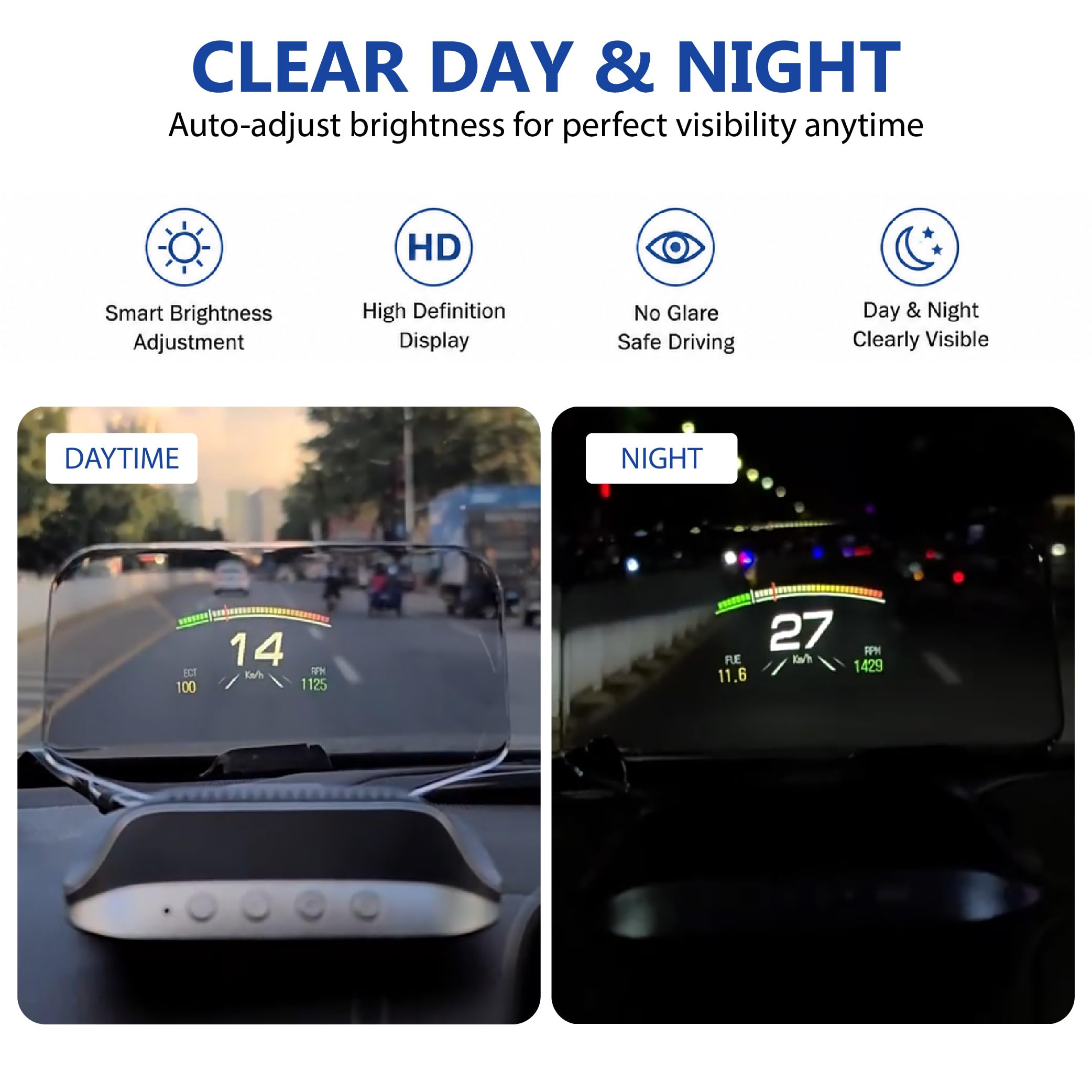 Affichage Tete Haute Voiture para Honda NSX Coupe 2016-2022, HUD OBD2 GPS con Navegación Móvil Alertas de Velocidad