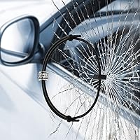 Vista 2 de WFJ 2 pulseras para romper ventanas de coche, elegante correa de muñeca con pinzas de carburo de cuentas de vidrio rompedor de emergencia