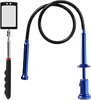 Vista 1 de Espejo de inspección telescópico con luces LED, herramienta flexible agarrador de garras magnético de 4 garras. conjunto de herramientas combinadas.