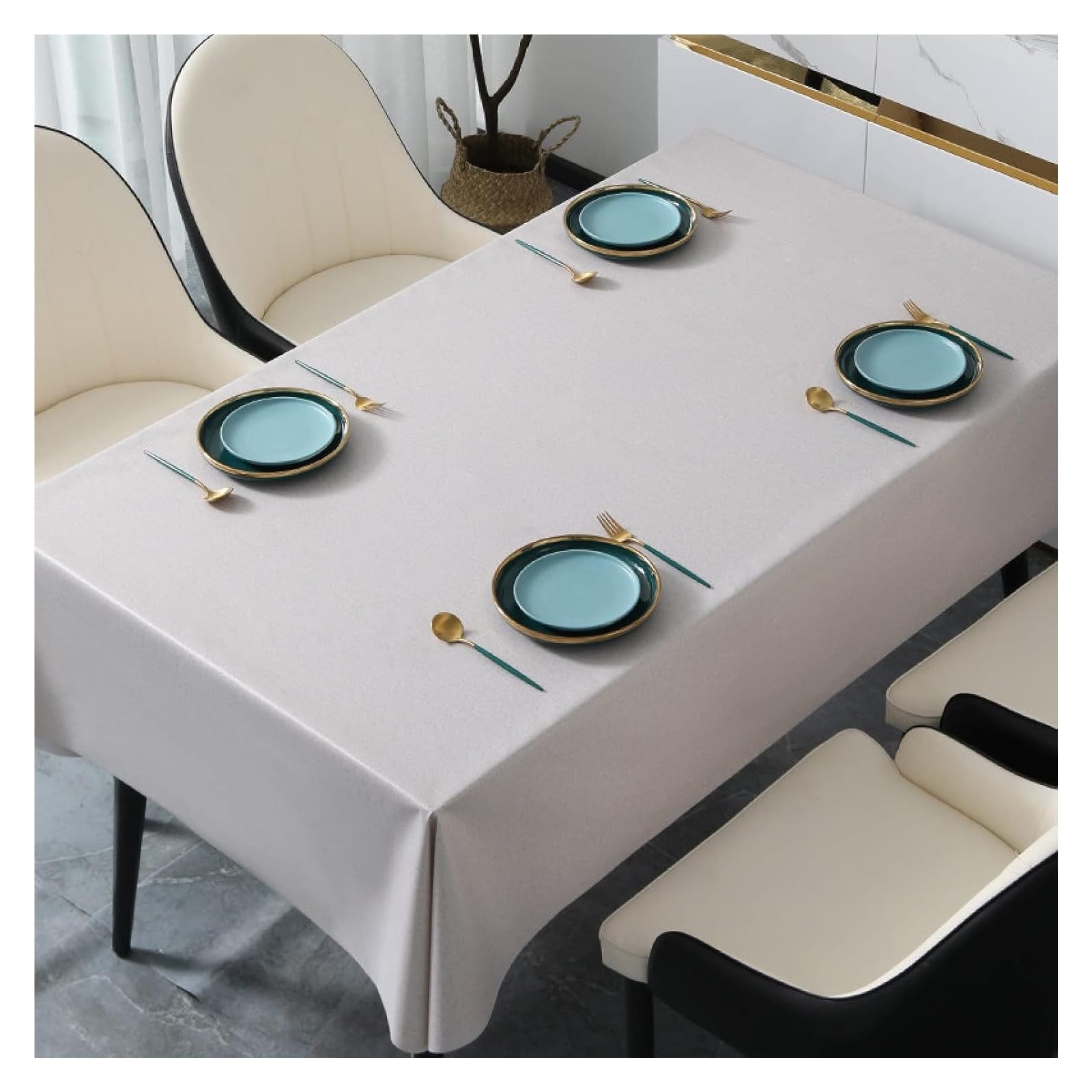 Nappe essuyable imperméable en PVC pour stopper les taches sur la table