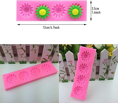 Vista 19 de Rainmae Moldes de silicona para fondant de dinosaurio, molde de arcilla de dinosaurio de dibujos animados para niños, para hornear pasteles